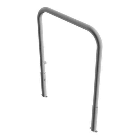 Schake Abweisebügel Ø 60mm, Breite 1000 mm, Höhe Überflur 1000 mm, ohne Querholm, herausnehmbar + Dreikantverschluß incl. Bodenhülsen