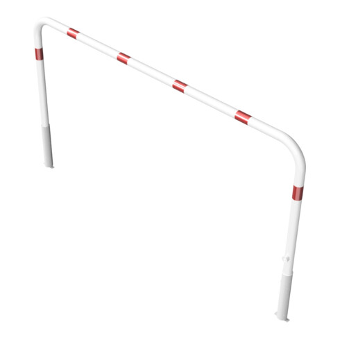Schake Abweisebügel Ø 60mm, Breite 2500 mm, Höhe Überflur 1000 mm, ohne Querholm, herausnehmbar + Dreikantverschluß incl. Bodenhülsen, beschichtett