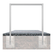 Schake Abweisebügel auf Gehrung, Ø48mm Breite: 1000mm, Höhe: 1200 mm ohne Querholm, beschichtet