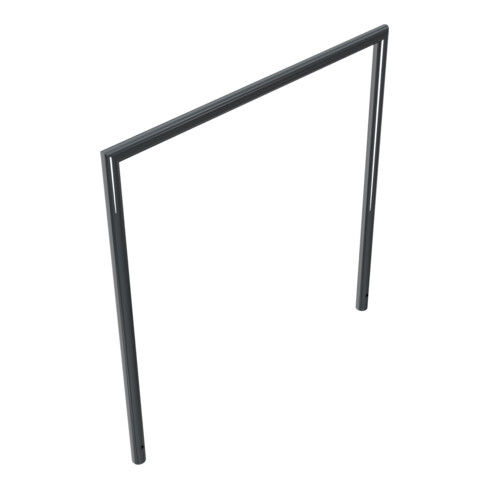 Schake Abweisebügel auf Gehrung, Ø48mm Breite: 1200mm, Höhe: 1200 mm ohne Querholm, beschichtet