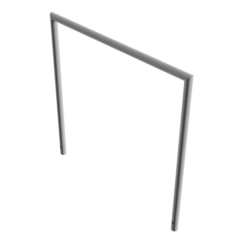 Schake Abweisebügel auf Gehrung, Ø48mm Breite: 1200mm, Höhe: 1200 mm ohne Querholm, feuerverzinkt