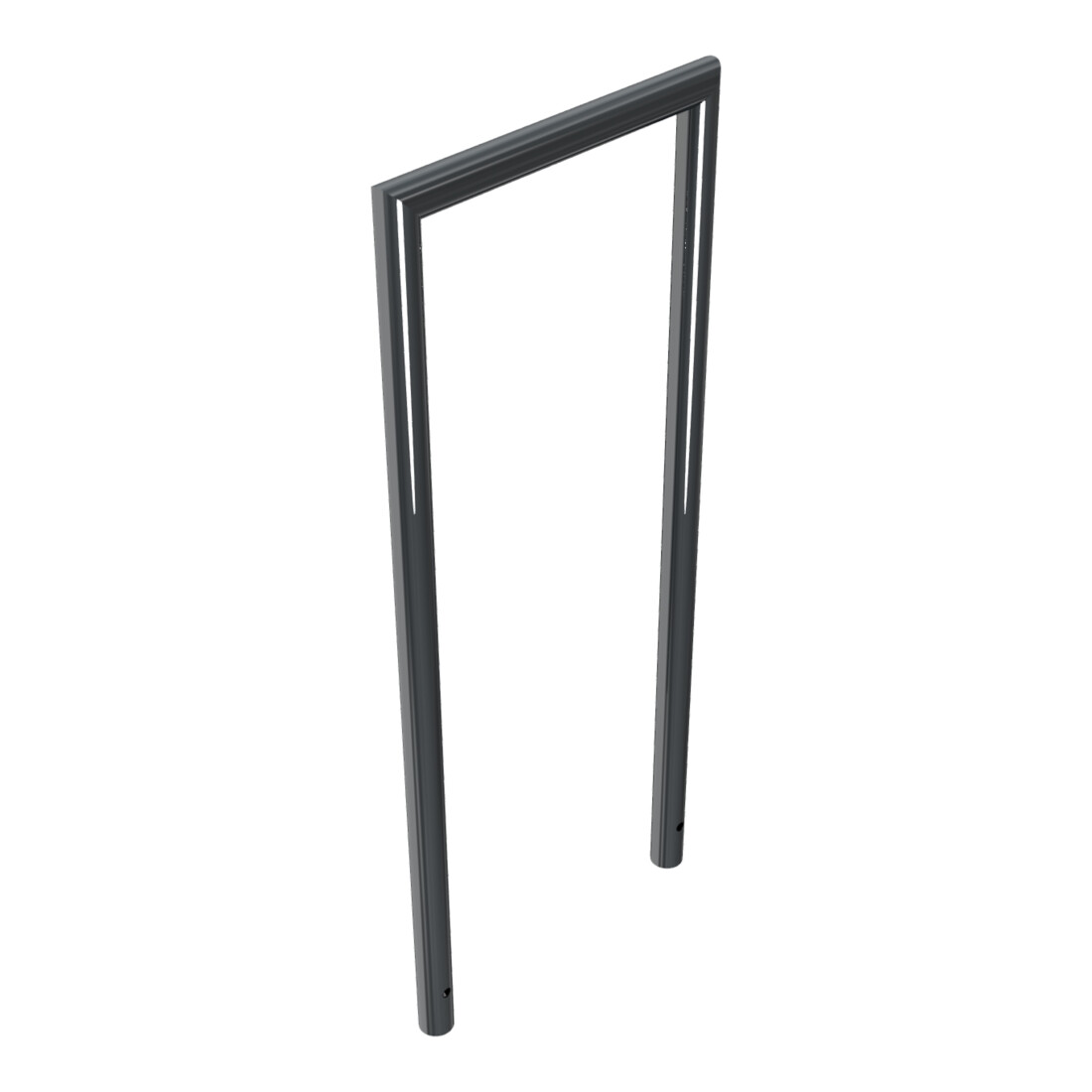 Schake Abweisebügel auf Gehrung, Ø48mm Breite: 500mm, Höhe: 1200 mm ohne Querholm, beschichtet