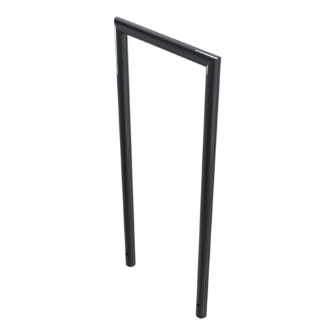Schake Abweisebügel auf Gehrung, Ø48mm Breite: 500mm, Höhe: 1200 mm ohne Querholm, beschichtet