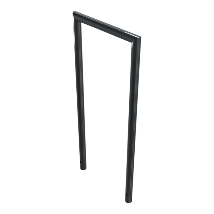 Schake Abweisebügel auf Gehrung, Ø48mm Breite: 500mm, Höhe: 1200 mm ohne Querholm, beschichtet
