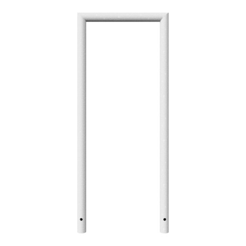 Schake Abweisebügel auf Gehrung, Ø48mm Breite: 500mm, Höhe: 1200 mm ohne Querholm, feuerverzinkt