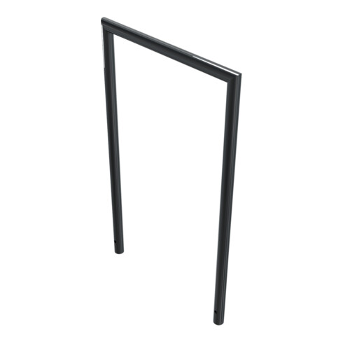 Schake Abweisebügel auf Gehrung, Ø48mm Breite: 700mm, Höhe: 1200 mm ohne Querholm, beschichtet