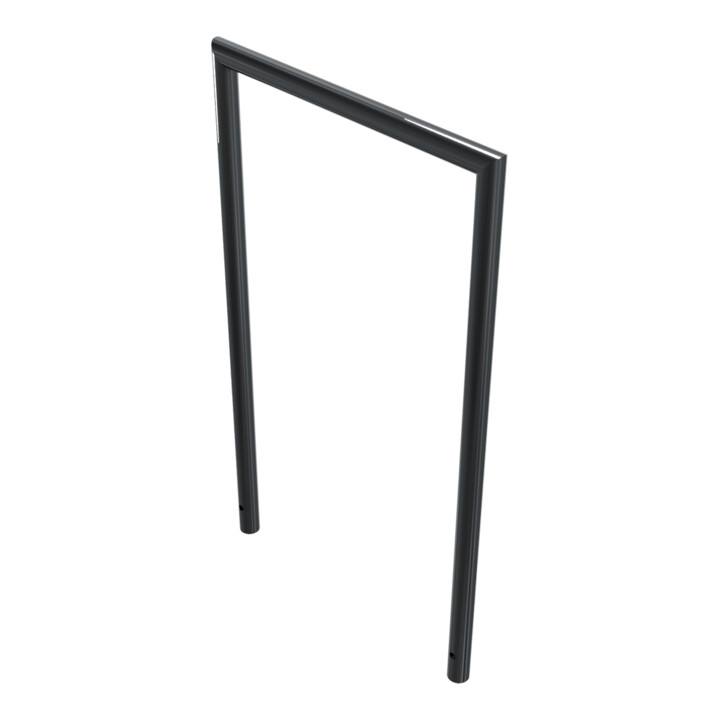 Schake Abweisebügel auf Gehrung, Ø48mm Breite: 700mm, Höhe: 1200 mm ohne Querholm, beschichtet