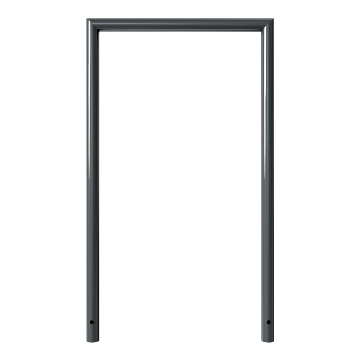 Schake Abweisebügel auf Gehrung, Ø48mm Breite: 700mm, Höhe: 1200 mm ohne Querholm, beschichtet