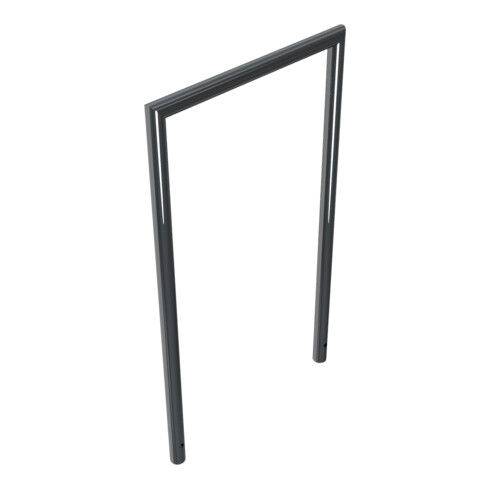 Schake Abweisebügel auf Gehrung, Ø48mm Breite: 700mm, Höhe: 1200 mm ohne Querholm, beschichtet