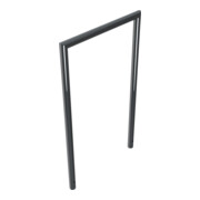 Schake Abweisebügel auf Gehrung, Ø48mm Breite: 700mm, Höhe: 1200 mm ohne Querholm, beschichtet-5
