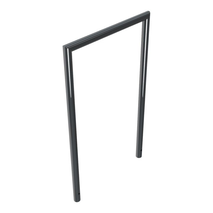 Schake Abweisebügel auf Gehrung, Ø48mm Breite: 700mm, Höhe: 1200 mm ohne Querholm, beschichtet