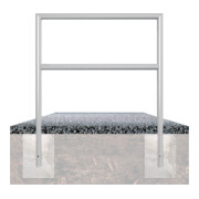 Schake Abweisebügel auf Gehrung, Ø48mm Breite: 700mm, Höhe: 1200 mm + Querholm, beschichtet