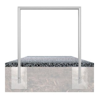 Schake Abweisebügel auf Gehrung, Ø48mm Breite: 1000mm, Höhe: 1200 mm ohne Querholm, beschichtet
