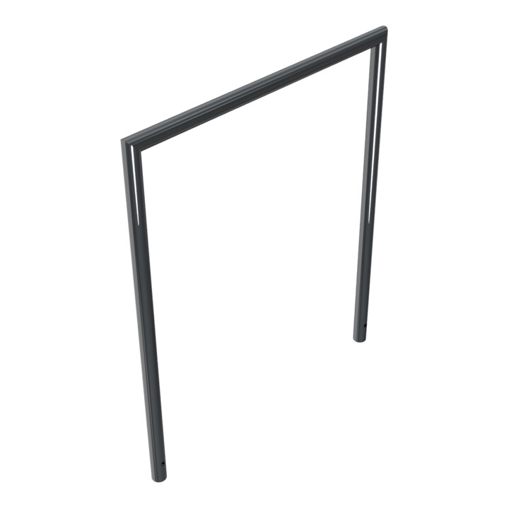 Schake Abweisebügel auf Gehrung, Ø48mm Breite: 1000mm, Höhe: 1200 mm ohne Querholm, beschichtet