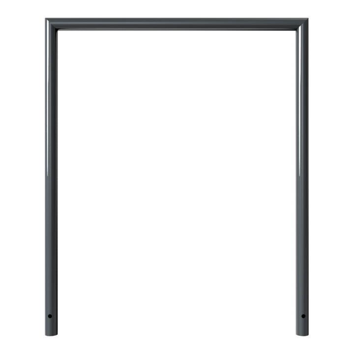 Schake Abweisebügel auf Gehrung, Ø48mm Breite: 1000mm, Höhe: 1200 mm ohne Querholm, beschichtet