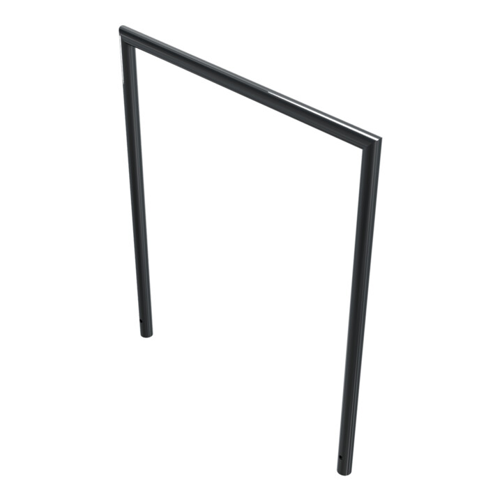 Schake Abweisebügel auf Gehrung, Ø48mm Breite: 1000mm, Höhe: 1200 mm ohne Querholm, beschichtet