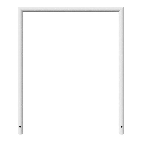 Schake Abweisebügel auf Gehrung, Ø48mm Breite: 1000mm, Höhe: 1200 mm ohne Querholm, feuerverzinkt