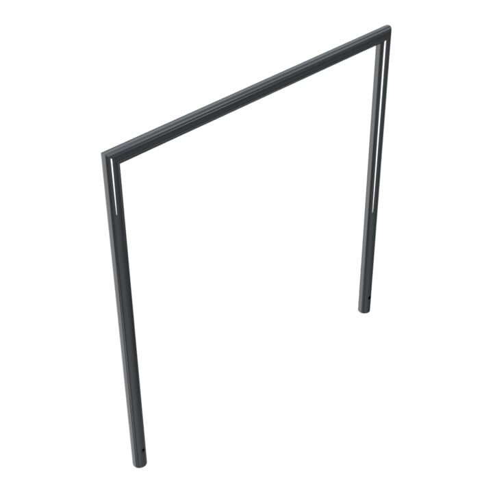 Schake Abweisebügel auf Gehrung, Ø48mm Breite: 1200mm, Höhe: 1200 mm ohne Querholm, beschichtet