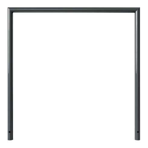 Schake Abweisebügel auf Gehrung, Ø48mm Breite: 1200mm, Höhe: 1200 mm ohne Querholm, beschichtet