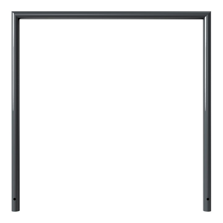 Schake Abweisebügel auf Gehrung, Ø48mm Breite: 1200mm, Höhe: 1200 mm ohne Querholm, beschichtet