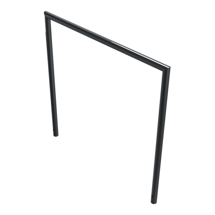 Schake Abweisebügel auf Gehrung, Ø48mm Breite: 1200mm, Höhe: 1200 mm ohne Querholm, beschichtet