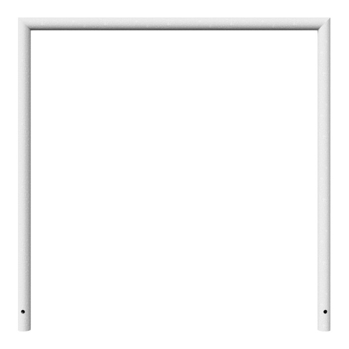 Schake Abweisebügel auf Gehrung, Ø48mm Breite: 1200mm, Höhe: 1200 mm ohne Querholm, feuerverzinkt