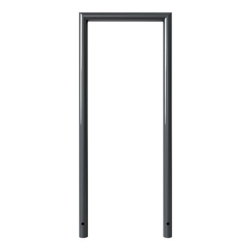 Schake Abweisebügel auf Gehrung, Ø48mm Breite: 500mm, Höhe: 1200 mm ohne Querholm, beschichtet
