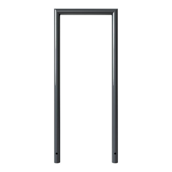 Schake Abweisebügel auf Gehrung, Ø48mm Breite: 500mm, Höhe: 1200 mm ohne Querholm, beschichtet