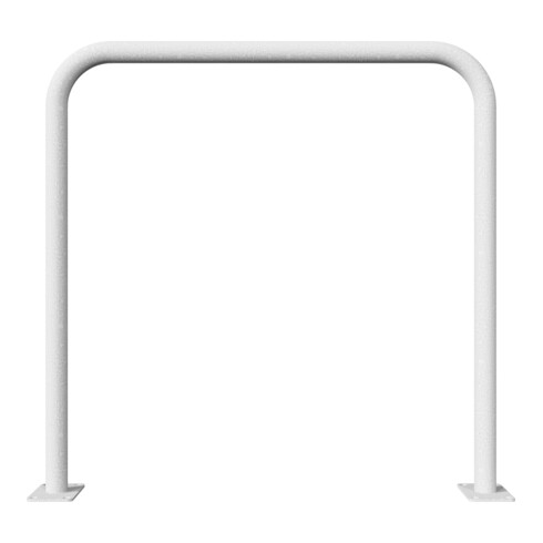 Schake Abweisebügel aus Stahlrohr Ø 48 x 2,5 mm Breite: 1000 mm, Höhe: 1000 mm ohne Querholm, zum Aufdübeln
