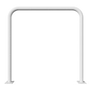 Schake Abweisebügel aus Stahlrohr Ø 48 x 2,5 mm Breite: 1000 mm, Höhe: 1000 mm ohne Querholm, zum Aufdübeln-2