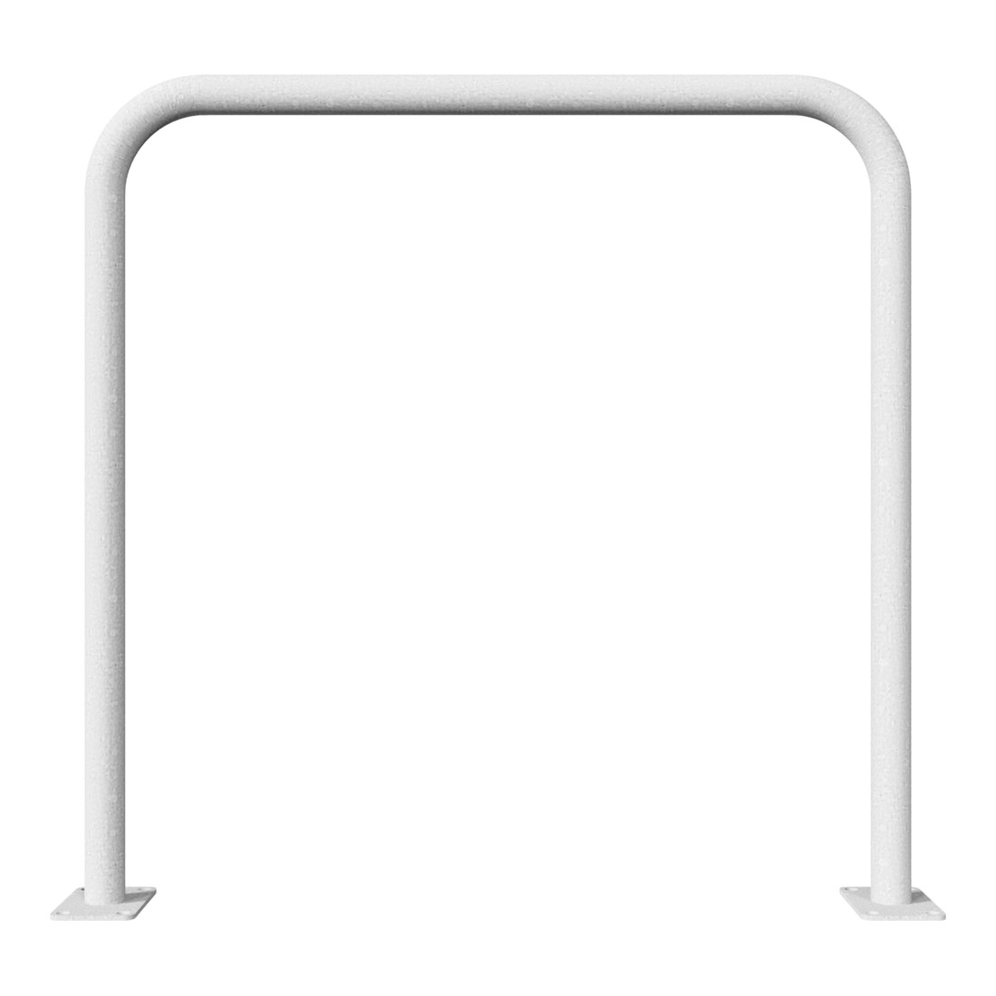 Schake Abweisebügel aus Stahlrohr Ø 48 x 2,5 mm Breite: 1000 mm, Höhe: 1000 mm ohne Querholm, zum Aufdübeln
