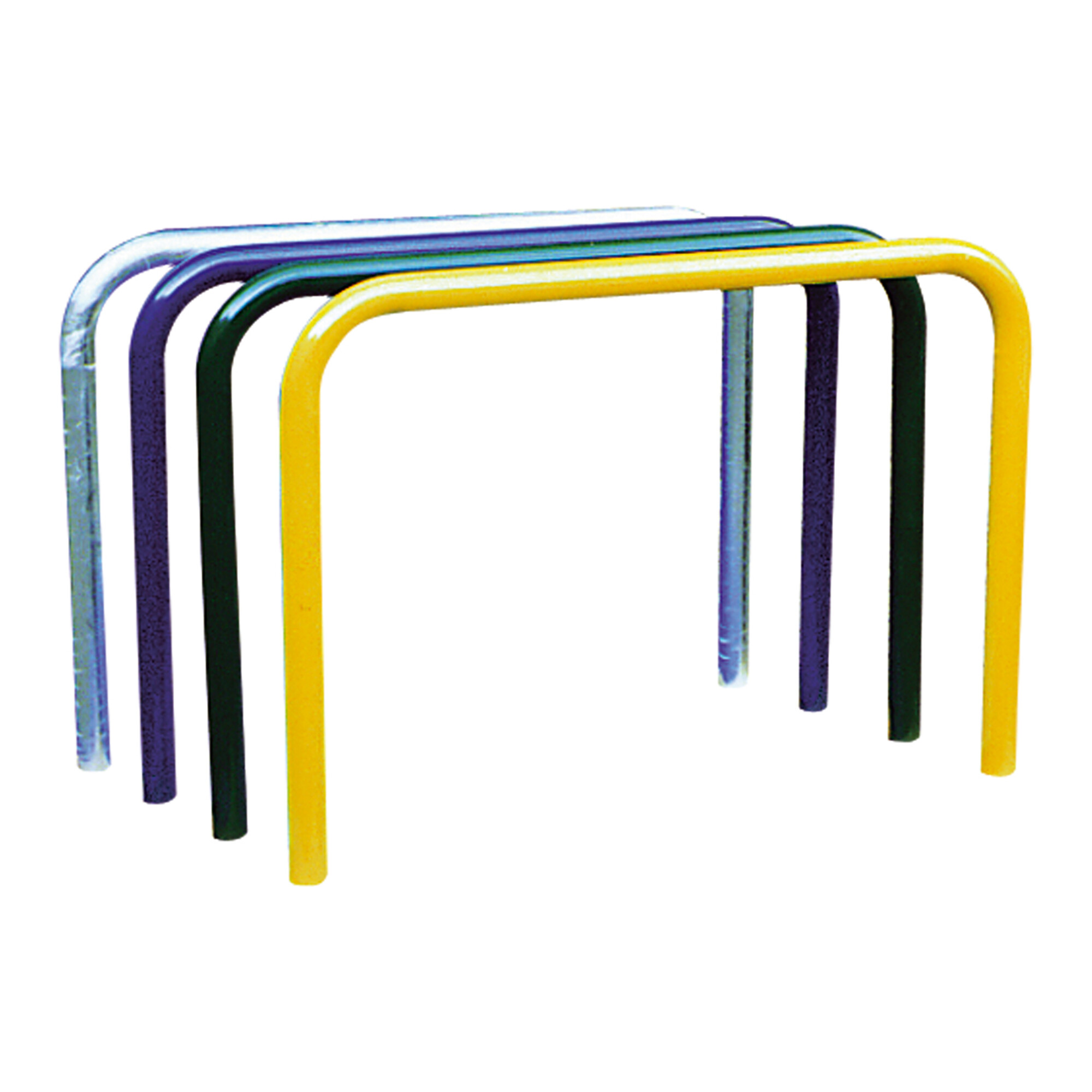 Schake Abweisebügel aus Stahlrohr Ø 48 x 2,5 mm Breite: 1000 mm, Höhe: 1200 mm ohne Querholm, beschichtet, zum Einbetonieren