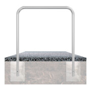 Schake Abweisebügel aus Stahlrohr Ø 48 x 2,5 mm Breite: 1000 mm, Höhe: 1200 mm ohne Querholm, zum Einbetonieren