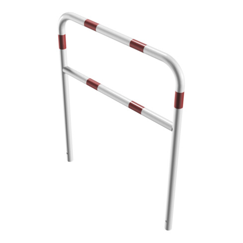 Schake Abweisebügel aus Stahlrohr Ø 48 x 2,5 mm Breite: 1000 mm, Höhe: 1200 mm + Querholm, beschichtet, zum Einbetonieren