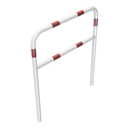 Schake Abweisebügel aus Stahlrohr Ø 48 x 2,5 mm Breite: 1000 mm, Höhe: 1200 mm + Querholm, beschichtet, zum Einbetonieren