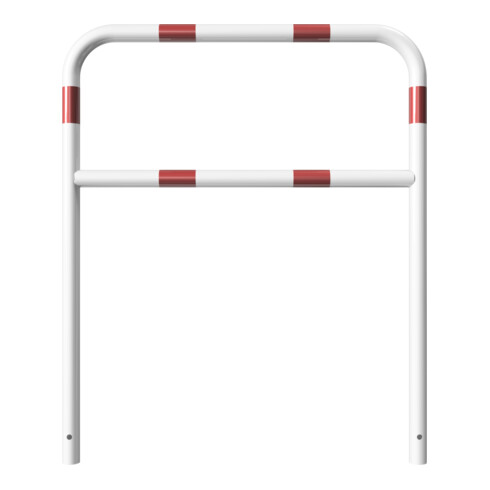 Schake Abweisebügel aus Stahlrohr Ø 48 x 2,5 mm Breite: 1000 mm, Höhe: 1200 mm + Querholm, beschichtet, zum Einbetonieren
