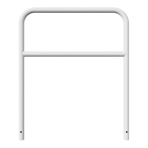 Schake Abweisebügel aus Stahlrohr Ø 48 x 2,5 mm Breite: 1000 mm, Höhe: 1200 mm + Querholm, zum Einbetonieren