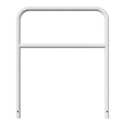 Schake Abweisebügel aus Stahlrohr Ø 48 x 2,5 mm Breite: 1000 mm, Höhe: 1200 mm + Querholm, zum Einbetonieren-5