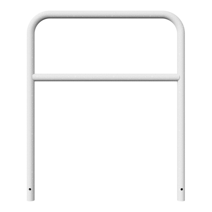 Schake Abweisebügel aus Stahlrohr Ø 48 x 2,5 mm Breite: 1000 mm, Höhe: 1200 mm + Querholm, zum Einbetonieren