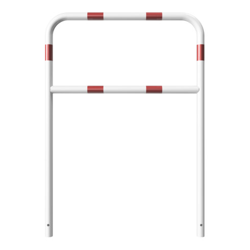 Schake Abweisebügel aus Stahlrohr Ø 48 x 2,5 mm Breite: 1000 mm, Höhe: 1400 mm + Querholm, beschichtet, zum Einbetonieren