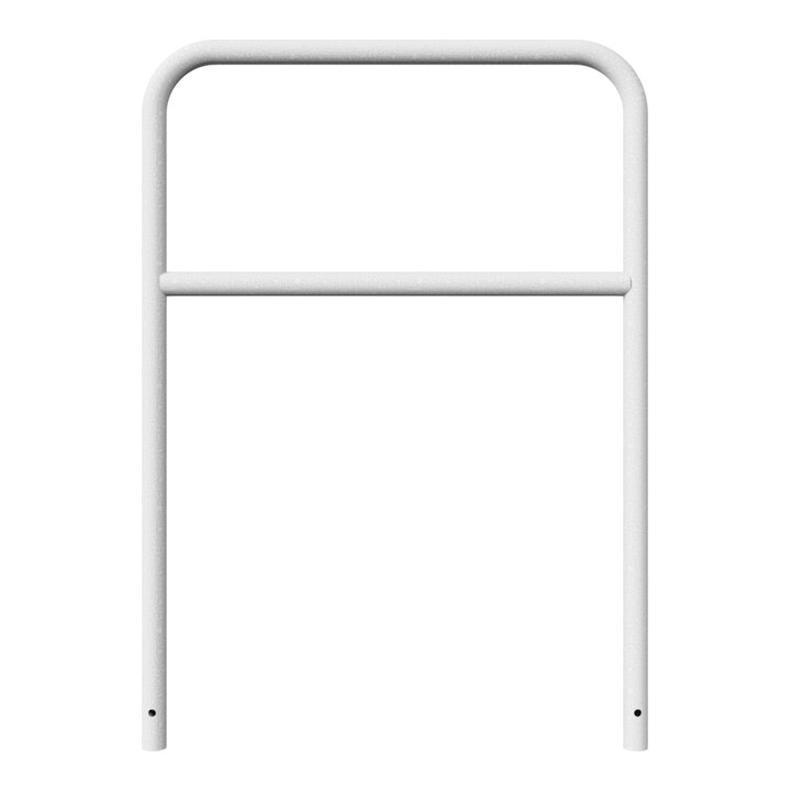 Schake Abweisebügel aus Stahlrohr Ø 48 x 2,5 mm Breite: 1000 mm, Höhe: 1400 mm + Querholm, zum Einbetonieren