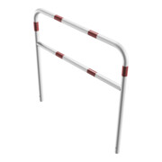 Schake Abweisebügel aus Stahlrohr Ø 48 x 2,5 mm Breite: 1200 mm, Höhe: 1200 mm + Querholm, beschichtet, zum Einbetonieren-4