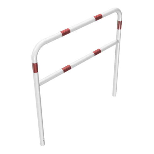 Schake Abweisebügel aus Stahlrohr Ø 48 x 2,5 mm Breite: 1200 mm, Höhe: 1200 mm + Querholm, beschichtet, zum Einbetonieren