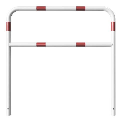 Schake Abweisebügel aus Stahlrohr Ø 48 x 2,5 mm Breite: 1200 mm, Höhe: 1200 mm + Querholm, beschichtet, zum Einbetonieren