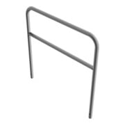 Schake Abweisebügel aus Stahlrohr Ø 48 x 2,5 mm Breite: 1200 mm, Höhe: 1200 mm + Querholm, zum Einbetonieren-2