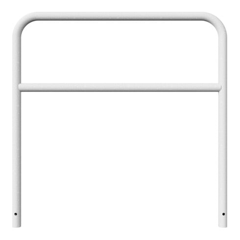 Schake Abweisebügel aus Stahlrohr Ø 48 x 2,5 mm Breite: 1200 mm, Höhe: 1200 mm + Querholm, zum Einbetonieren