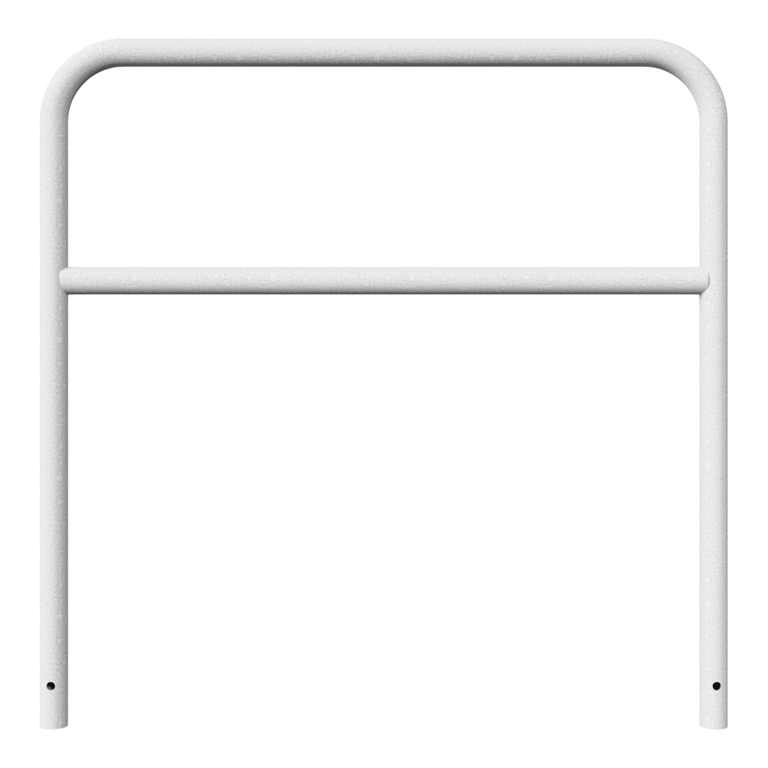 Schake Abweisebügel aus Stahlrohr Ø 48 x 2,5 mm Breite: 1200 mm, Höhe: 1200 mm + Querholm, zum Einbetonieren
