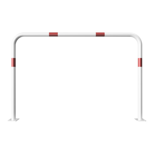 Schake Abweisebügel aus Stahlrohr Ø 48 x 2,5 mm Breite: 1500 mm, Höhe: 1000 mm ohne Querholm, beschichtet, zum Aufdübeln