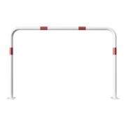 Schake Abweisebügel aus Stahlrohr Ø 48 x 2,5 mm Breite: 1500 mm, Höhe: 1000 mm ohne Querholm, beschichtet, zum Aufdübeln-4