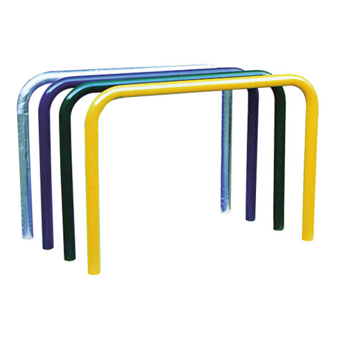 Schake Abweisebügel aus Stahlrohr Ø 48 x 2,5 mm Breite: 1500 mm, Höhe: 1000 mm ohne Querholm, zum Aufdübeln